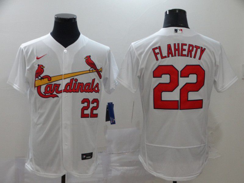Men St.Louis Cardinals #22 Flaherty White Nike Elite MLB Jerseys